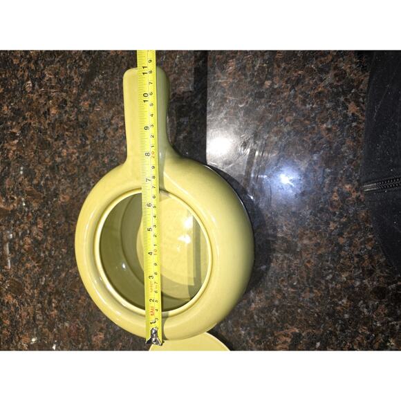 Russell Wright Mid Century American Modern Chartreuse Covered Yellow Casserole - Picture 7 of 7